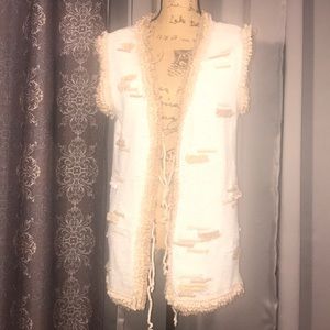 The icing  pointelle stitch Sweater Vest